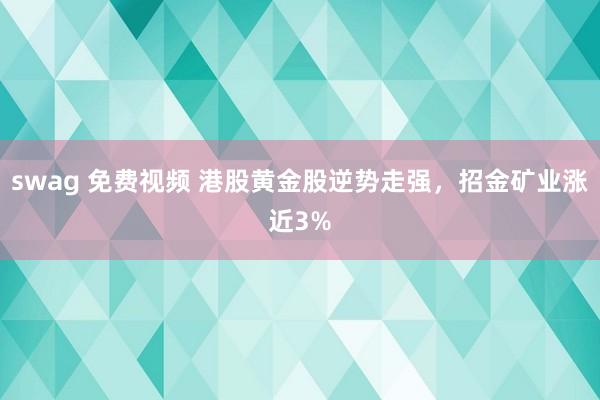 swag 免费视频 港股黄金股逆势走强，招金矿业涨近3%