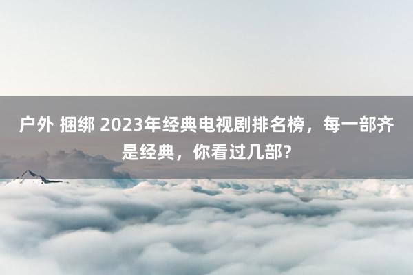 户外 捆绑 2023年经典电视剧排名榜，每一部齐是经典，你看过几部？