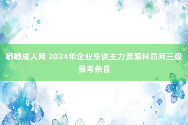 嘟嘟成人网 2024年企业东谈主力资源科罚师三级报考条目